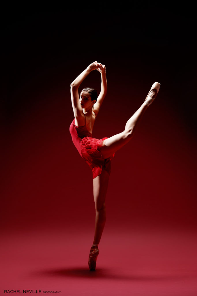 dancer in red, rachel neville photo